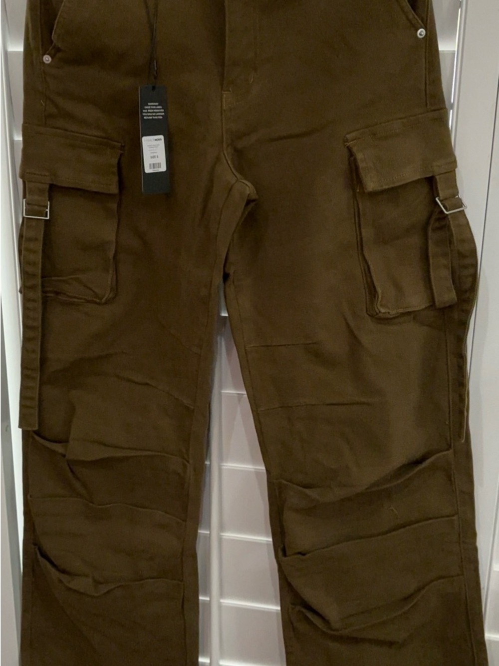 Fashion Nova Women’s Brown Cargo Pants - Dark Brown